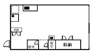 難波マンション(ワンルーム/1階)の間取り写真
