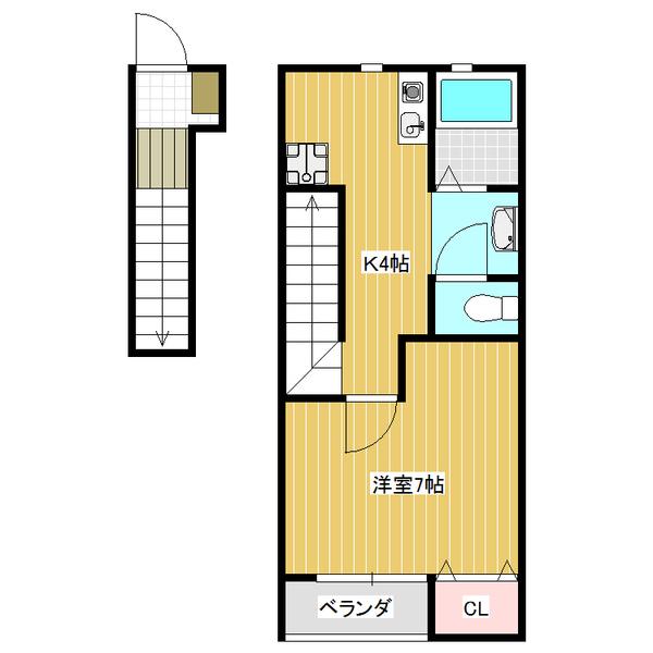 ARPEGGIO 東棟(1K/2階)の間取り写真