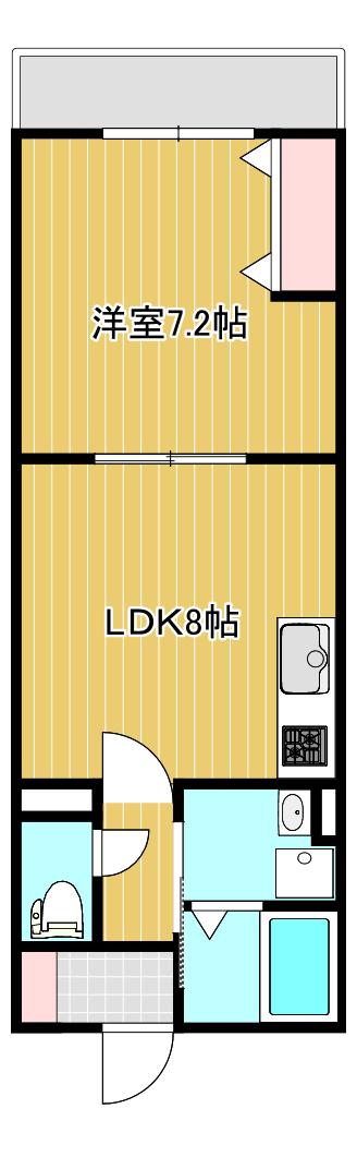 エストIJ CHIYODA(1LDK/2階)の間取り写真