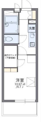 レオパレスイルニードII(1K/3階)の間取り写真