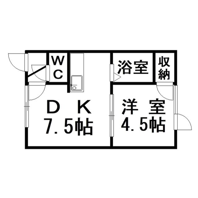 ファーストハイツ(1DK/2階)の間取り写真