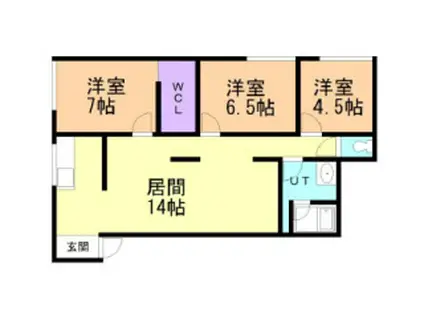 中島町3丁目(3LDK/2階)の間取り写真