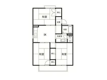 メゾンルミエール(3DK/2階)の間取り写真