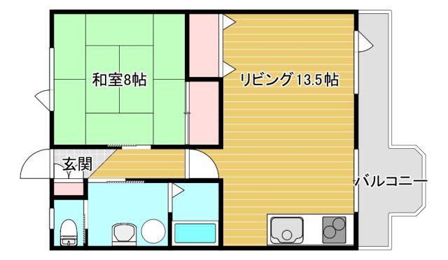 シルク21(1LDK/2階)の間取り写真