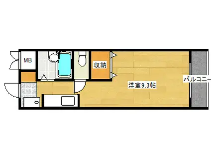 広建ビル(ワンルーム/3階)の間取り写真