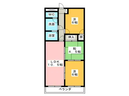 ラフィーネダイワ(3LDK/5階)の間取り写真