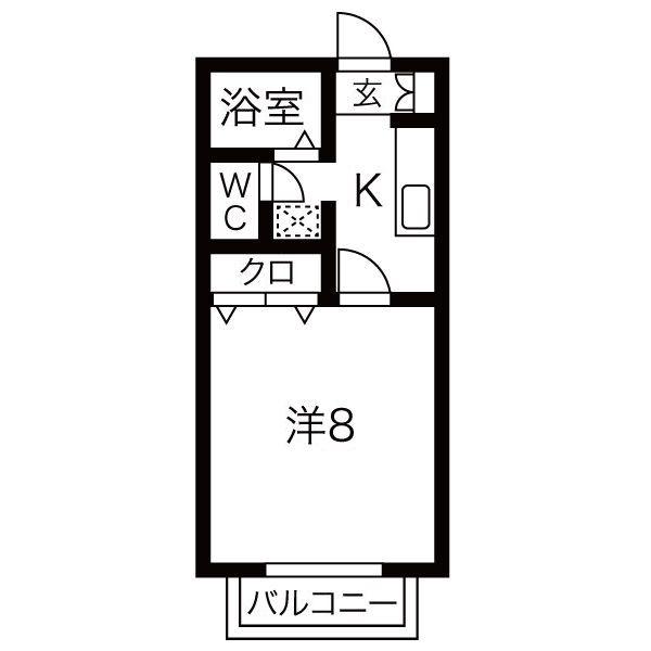 サン・FRIENDS雅(1K/1階)の間取り写真