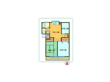 ヴェルドーラ(2SDK/2階)の間取り写真