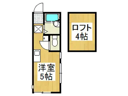 モンステラ戸塚(ワンルーム/2階)の間取り写真
