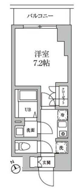 レジディア日本橋馬喰町II(1K/4階)の間取り写真