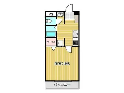 メゾン・ドゥ・ボヌール(1K/2階)の間取り写真