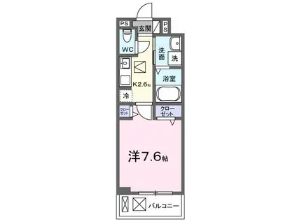 CARNABY(1K/1階)の間取り写真