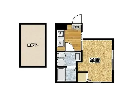 ミュー菅生(1K/1階)の間取り写真