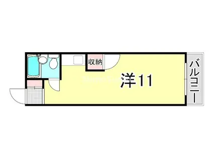 小西ハイツ(ワンルーム/4階)の間取り写真