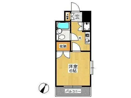 センチュリー鴻巣第一(1K/2階)の間取り写真