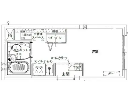 クリアル住吉II(ワンルーム/2階)の間取り写真