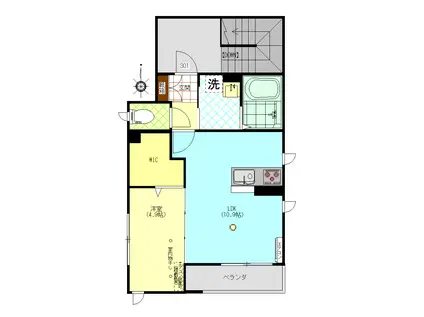 SHM KSパークハウス(1LDK/3階)の間取り写真