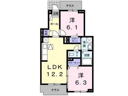 ブリッサ(2LDK/1階)の間取り写真