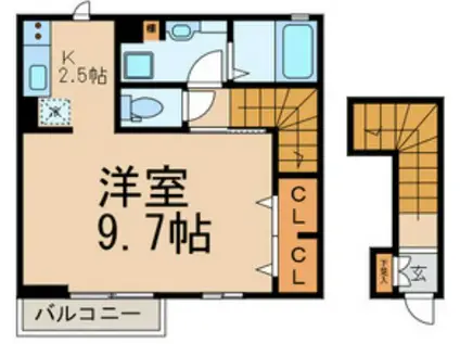 ソレーユ三ノ輪(ワンルーム/2階)の間取り写真