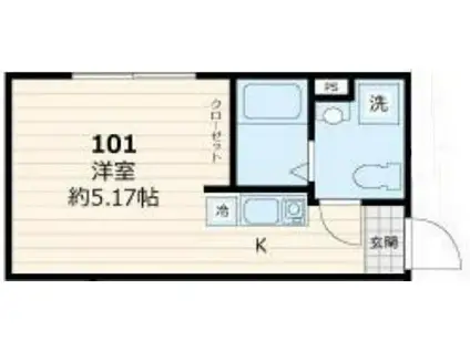 マハロテラス練馬春日町(ワンルーム/2階)の間取り写真