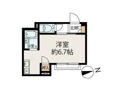 チェリーズハウス(ワンルーム/1階)の間取り写真