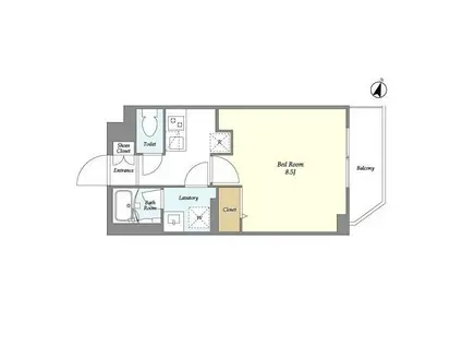 テラスミーレ文京弥生(1K/3階)の間取り写真