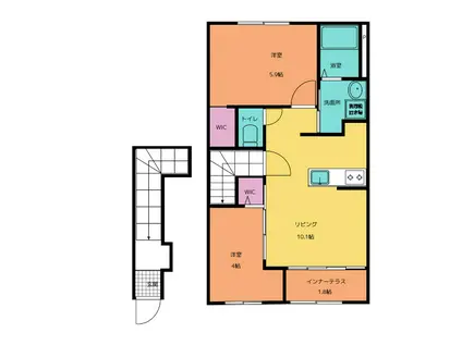 メゾン・杉山(2LDK/2階)の間取り写真