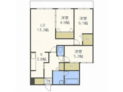 カレラ1113(3LDK/3階)の間取り写真