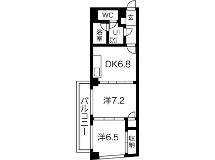 WIN大須(2DK/5階)の間取り写真