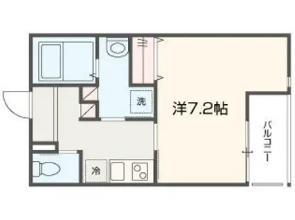 メルディア小手指(1K/3階)の間取り写真