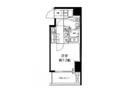 GENOVIA浅草橋 GREEN VEIL(1K/8階)の間取り写真