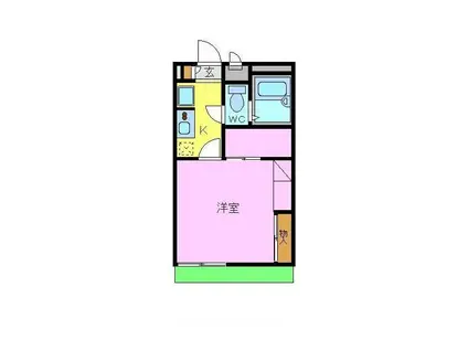 レオパレス川向(1K/2階)の間取り写真