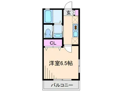 ラ・ヴァール綱島台(1K/2階)の間取り写真