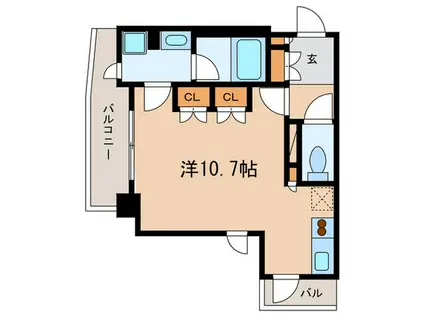 PARKAXIS自由が丘テラス(ワンルーム/3階)の間取り写真