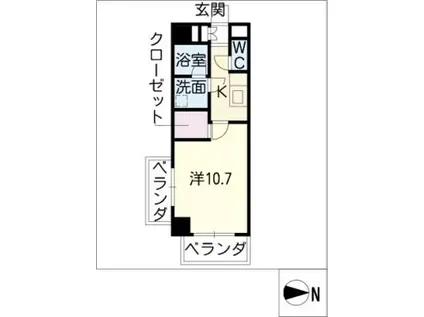 ASKビル(1K/4階)の間取り写真