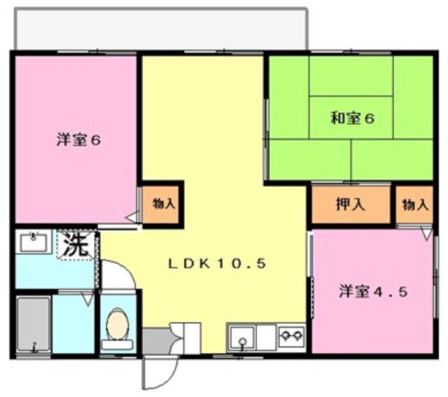 JR東海道本線 愛野駅(静岡) 徒歩69分 2階建 築29年(3LDK/1階)の間取り写真