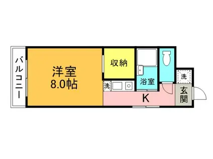 MKビル十日市(1K/3階)の間取り写真