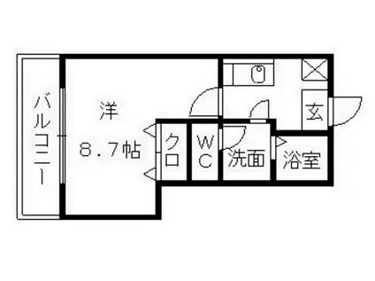 リブレア博多駅A棟(1K/1階)の間取り写真