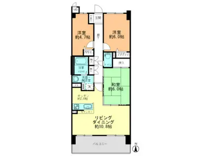 スカールTAKATA(3LDK/5階)の間取り写真