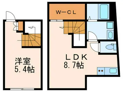 HJ PLACE JINGUMAE(1LDK/B1階)の間取り写真