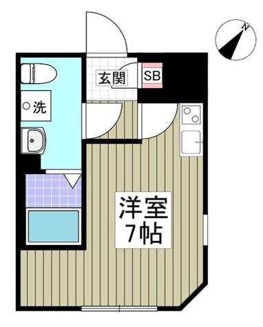 ジニアールコート西尾久(ワンルーム/3階)の間取り写真