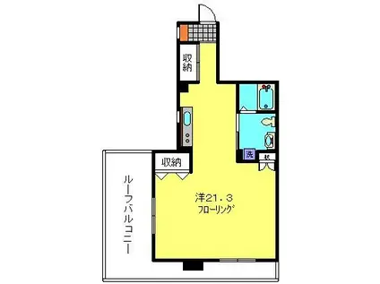 アンシャンテ(ワンルーム/4階)の間取り写真