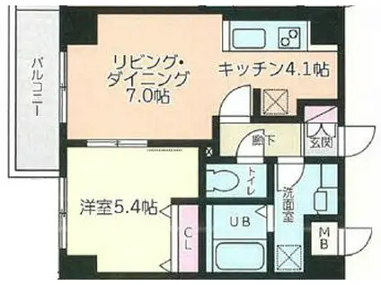 メゾン・プティシエル(1LDK/3階)の間取り写真