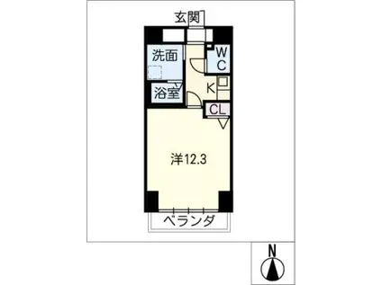 SUNVICC大曽根(1K/8階)の間取り写真