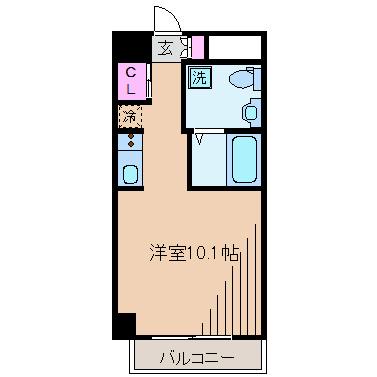 JMFレジデンス新横浜(ワンルーム/10階)の間取り写真