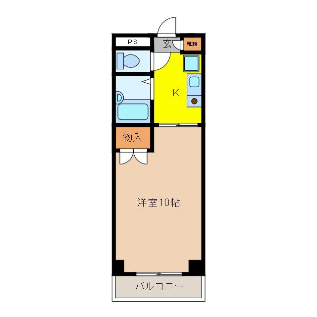 RIVER CITY中御所(1K/3階)の間取り写真