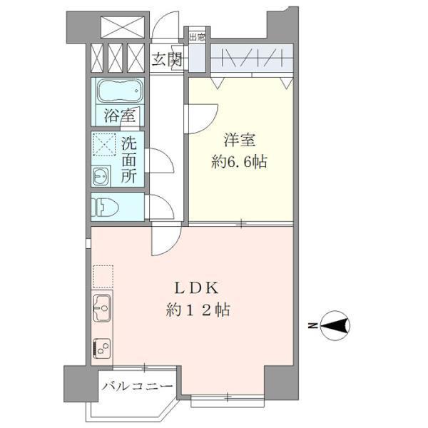 TS大森ハイム(1LDK/4階)の間取り写真