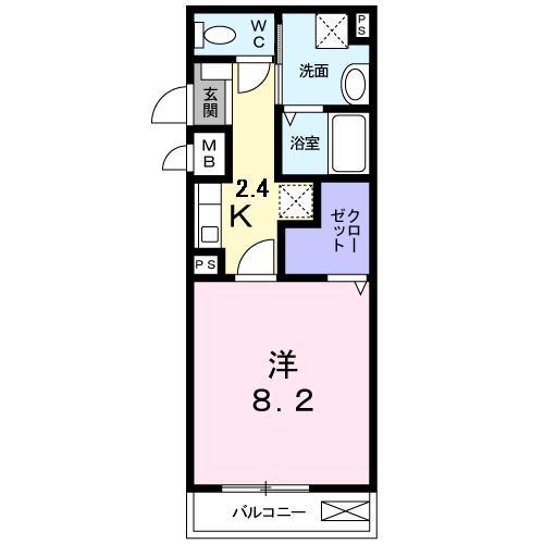 ミニヨンハウス(1K/1階)の間取り写真