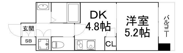 ネクストステージ関目(1DK/6階)の間取り写真