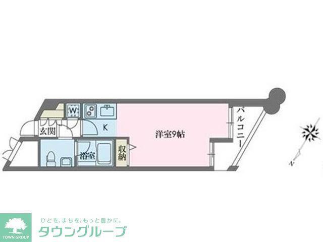 ドゥーエ学芸大学(ワンルーム/2階)の間取り写真